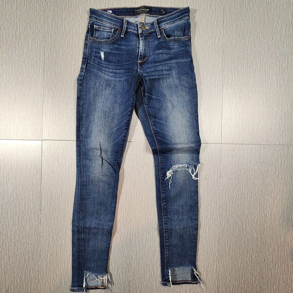 Lucky Brand Ava Skinny Ankle Destructed Haslet Jeans 00/24 Premium ORTA - Picture 1 of 14